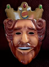 SUPER RARE The Burger King Halloween Mask 2006 officially licensed plastic mask