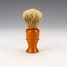 Vintage Amber Phenolic Bakelite - Badger Hair Shaving Brush - Original Art Deco