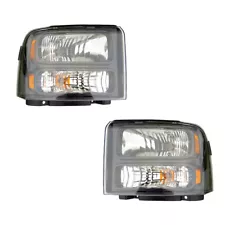 Headlights Pair Set for 05-07 Ford Super Duty/F250 (Harley Davidson)