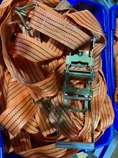 Lot of 5 - 2" Heavy Duty Orange Ratchet Straps