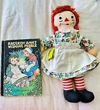 1947 Raggedy Ann (Georgene) with Book Raggedy Ann's Wishing Pebble 1925