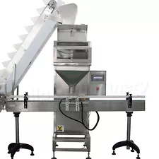 Nut Granule Fruit Weighing Filler Packing Machine With Bucket Feeder Converyor