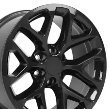 20" inch Gloss Black CK156 Rims Set Fit Silverado Tahoe Suburban Snowflake 5668