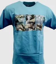 Men's T-shirt -Newport Blue-SET FOR LIFE -L-BLUE-100% COTTON-NWT REG 26.00