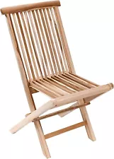 Nordic Style Patio and Balcony Outdoor Oiled Premium Teak Folding Chair