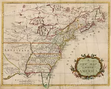 1760s “A New Map of North America” Vintage Style American Map - 16x20