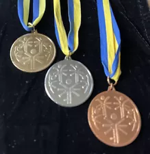 Lot of 3 Special Olympics Award Medals Gold Silver Bronze 2”