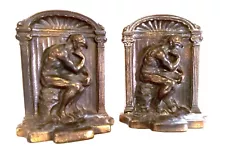 "The Thinker" by Rodin - Bookends - Vintage Copper Craft