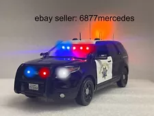 *CHP Slicktop SUV California Highway Patrol WORKING LIGHTS & SIREN 1/18 POLICE