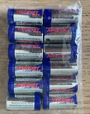 Tenergy Propel 3V CR123A Lithium Battery 12 batteries Used, metered, all working