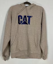 CAT Hooded Sweatshirt Gray NEW Medium Mens (Embroidered Front) S3 Cord System