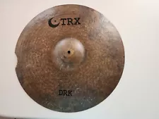 21" TRX Dark Ride Cymbal - EXCELLENT. REPAIRED.