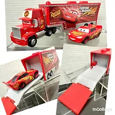 Disney Pixar Cars Mack Hauler Truck Extendable Ramp w/Lightning McQueen Car