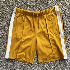 Lacoste Ricky Regal Shorts Size Small Bruno Mars Yellow Gold Summer Stripes