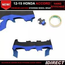 For Blow Out Sale!! 12-15 Honda Accord Hand-Stitched Leather Steering Wheel Wrap (For: 2014 Honda Accord Sport)