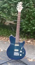 Ernie Ball Music Man Axis Super Sport Balboa Blue Electric Guitar and Case 2019