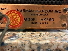 Harmon Kardon HK250 stereo amplifier