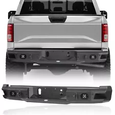 Steel Rear Back Bumper w/ 2x LED Floodlights for 2018 2019 2020 Ford F-150