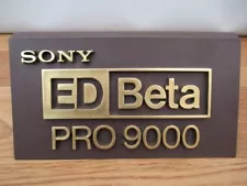 SONY ED Beta PRO 9000 Not for sale Store displaSign 7.5" X 3.4" Vintage Japan