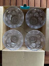 Set Of 4 NEW IN BOXTowle 24% Lead Crystal Dessert Bowls Vintage High Quality 5’’