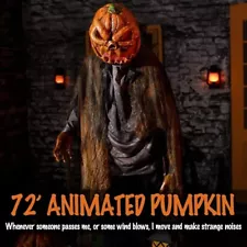 72'' Animatronics Pumpkin Halloween Animated Decorations Haunted House Spooky