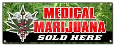 Medical Marijuana for Sale Banner Sign Weed Pot Medical Prescription Coffee Shop