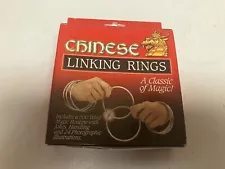 Set of 8 Chinese linking rings magic trick Open Box