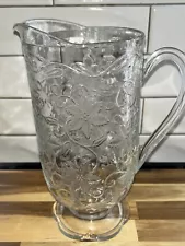 PRINCESS HOUSE "FANTASIA" 10" CRYSTAL FOOTED PITCHER - MINT