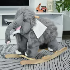 Kids Ride On Rocking Horse Toy Mammoth Realistic Sound for Toddler 18-36 Months