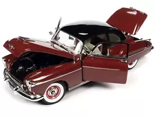 1950 Oldsmobile Rocket 88 Chariot Red with Black Top and Red and White Interi...