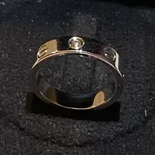 NIB Auth. cartier love ring PM with One diamond Size 48 Wedding Band