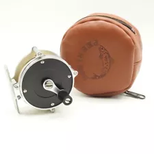 Peerless 77 Raised-Pillar Fly Fishing Reel. W/ Case.