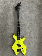 BC Rich Warlock Bass Guitar Neon Yellow