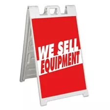 WE SELL EQUIPMENT Signicade 24x36 Aframe Sidewalk Sign Banner Decal FOR SALE