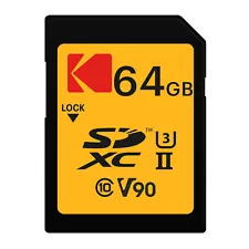 Kodak 64GB UHS-II U3 V90 Ultra Pro SDXC Memory Card