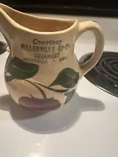 Courtesy MILLERVILLE CO-OP MN Watt Pottery Apple Advertising Pitcher