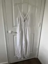 Japna White Strapless Jumpsuit Size Medium