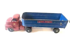 VTG Pressed Steel 1950's Ohio Art BUCKEYE TOYS Grain Hauler Semi Trailer Truck