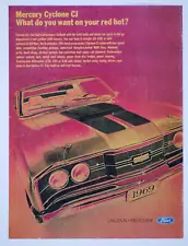 1969 Mercury Cyclone CJ 428 Ram Air Vintage Original Print Ad-8.5 x 11"