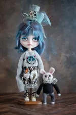 Blythe Custom OOAK Artist Doll 12'' Stoned Alice in Wonderland