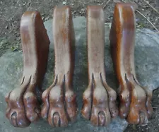 Legs for Antique Victorian Round Oak Table w/ large Claw Feet set of 4