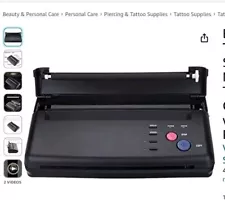 110-240v Tattoo Transfer Copier Printer Machine Thermal