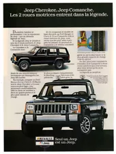 1986 JEEP Cherokee & Comanche Vintage Original Print AD - Black 2WD car photo FR