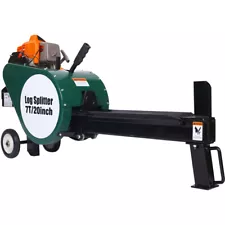 7T Double Flywheel Electric Log Splitter - Compact 20" Horizontal w/ Auto Return