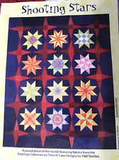 Shooting Stars block of month kit 60" x 72" by Piece O Cake Designs for P&B Text