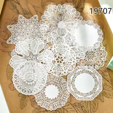 10 Pcs White Lace Paper Doilies Placemat Wedding Party Decor Scrapbooking Crafts