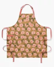 HEDLEY & BENNETT Poppy Gold Apron Brown Peach floral