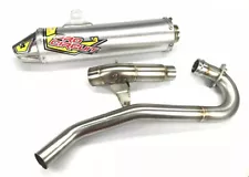 New ListingPro Circuit T-4 Full Exhaust System '04-05 Honda TRX450R 4QH04450 Silencer Pipe