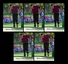 2001 UPPER DECK GOLF #1 TIGER WOODS RC HOF LOT OF 5 EXMT X335368