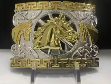 Horse western Style belt buckle hebilla Vaquera Con Caballo